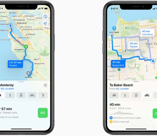 Apple Plans : comment obtenir des itinéraires pour les cyclistes