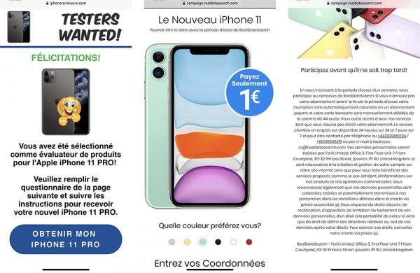 arnaque iPhone