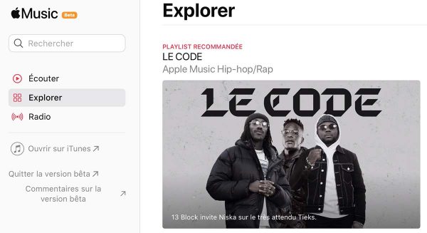 Apple Music - Bêta Web