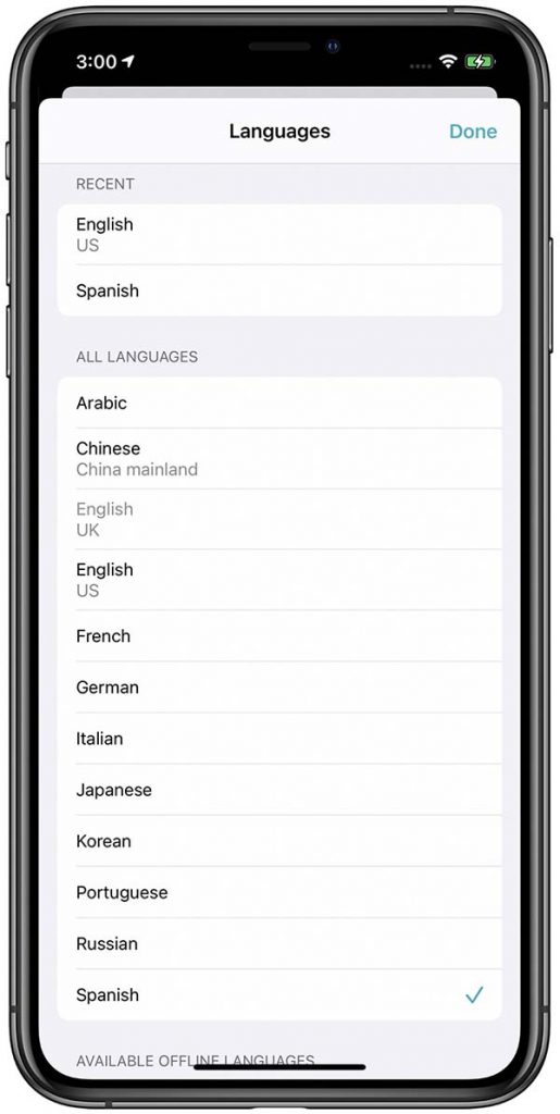 Traduire iOS 14