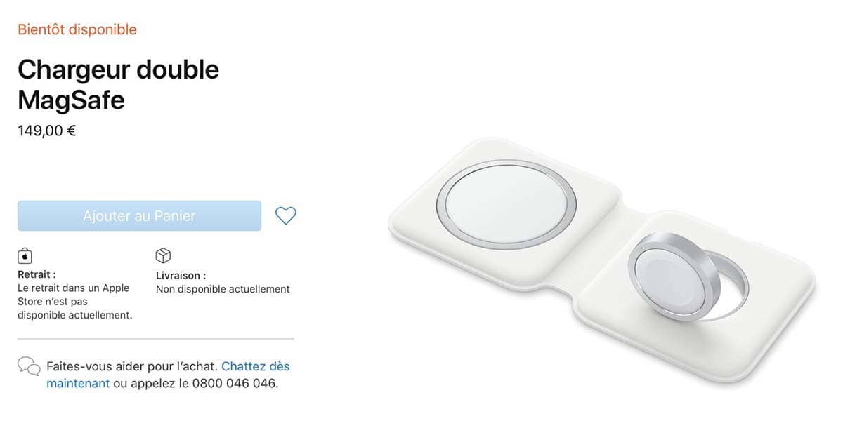 Chargeur Double Magsafe Apple Chargeur Double Magsafe Apple