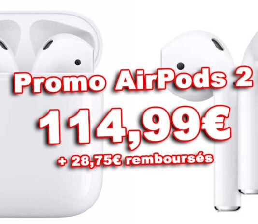 🔥 Promo : AirPods 2 à 114,99 € chez Boulanger + 28,75 € remboursés Promo Airpods 2 Boulanger