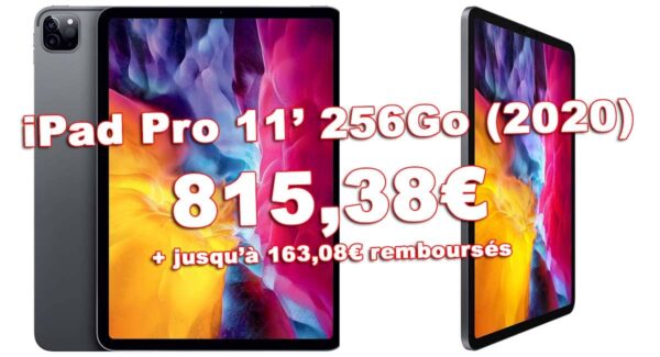 Promo iPad Pro 11 256Go 2020