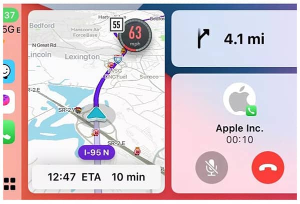 Waze Mode Tableau de Bord Carplay
