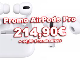 🔥 #CyberMonday : AirPods Pro à 214,90 € au lieu de 279 € + 44,98 € remboursés Promos Airpods Pro 214e D20