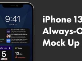 concept iphone 13 ecran always on