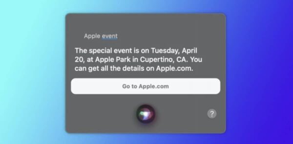 Siri, événement Apple