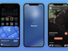 reconnaissance shazam application clip ios 14 6