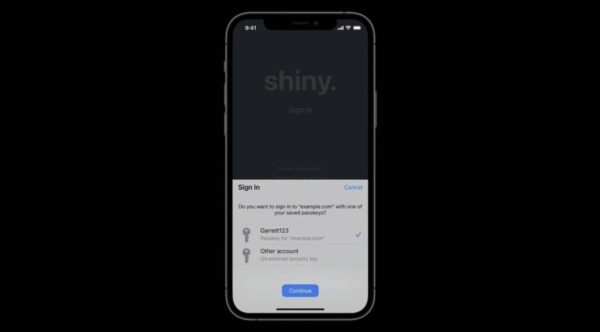 mot de passe, Apple, Passkey