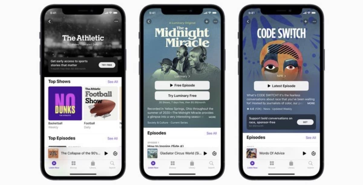 podcasts apple abos