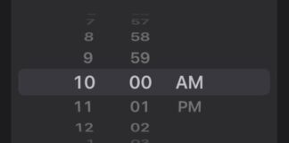 selecteur nombre roue ios 15 2