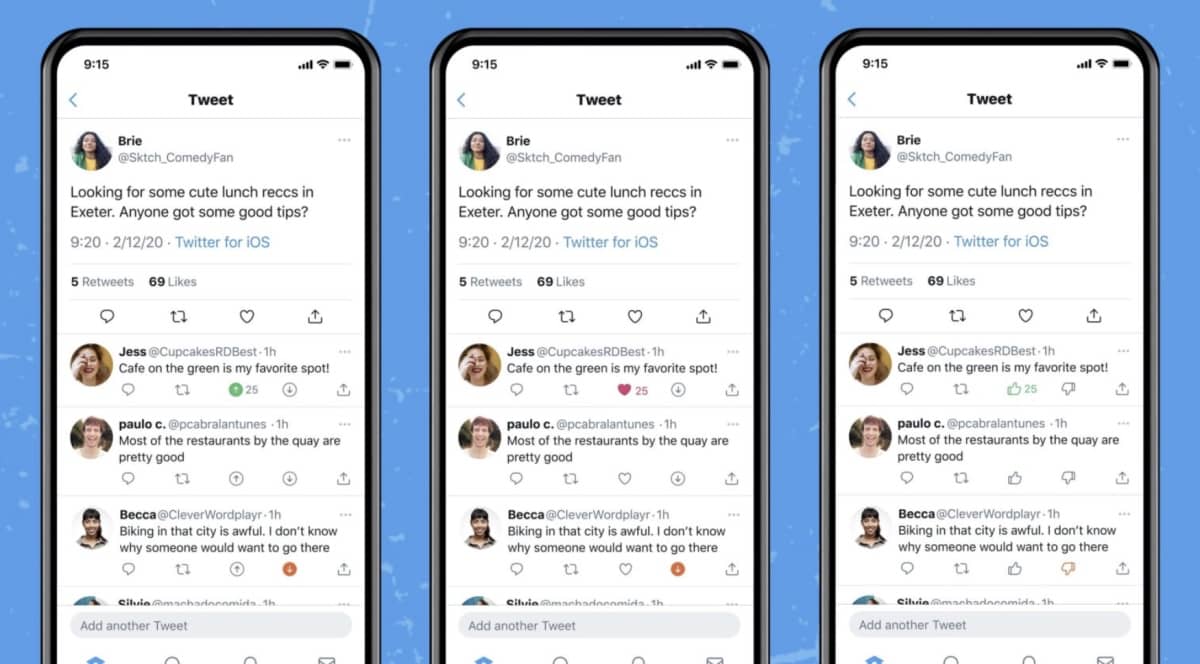 twitter ios bouton jaime pas