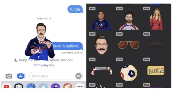 ted lasso pack autocollants imessage
