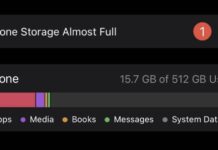 bug stockage ios 15