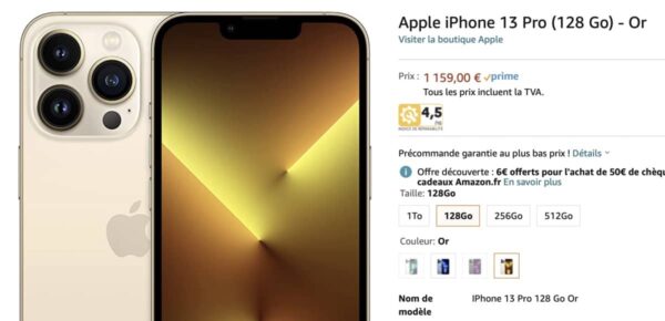 précommande iPhone 13, iPhone 13 Pro Amazon, iPhone 13 mini