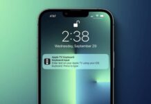 notif clavier apple tv ios 15