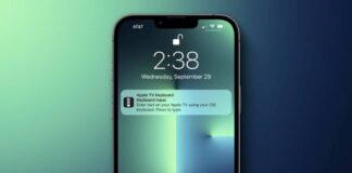 notif clavier apple tv ios 15