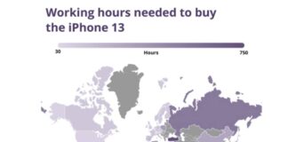 prix iphone 13 heures travail