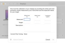 calibrage ecran macbook pro