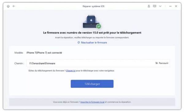 Tenorshare ReiBoot, iPhone bloqué écran noir