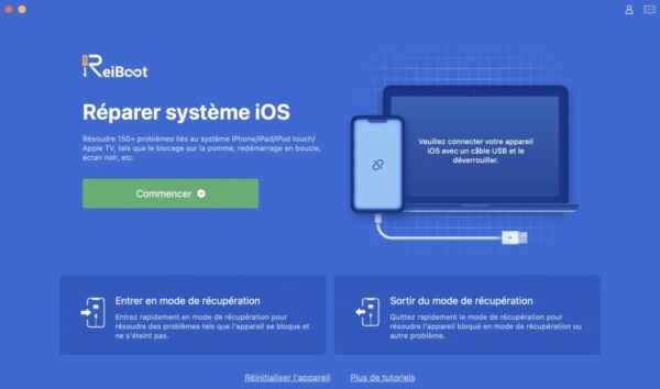 Tenorshare ReiBoot, iPhone bloqué écran noir