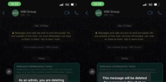 suppression messsages admin whatsapp