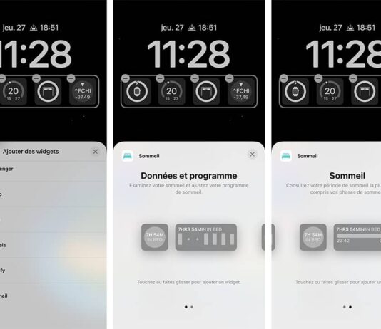 widget sommeil ios 16 2