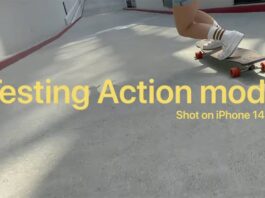 mode action shot on iphone