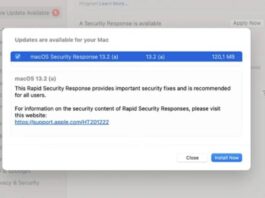 rapid security response macos ventura 13 2