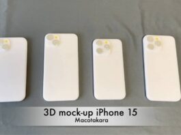 3d mock up iphone 15