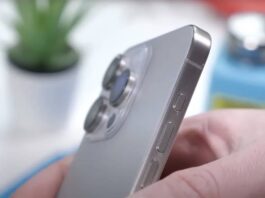 Gros plan sur un faux iPhone 15 Pro Max faux iphone 15 pro max 2