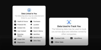 labels de confidentialite app store