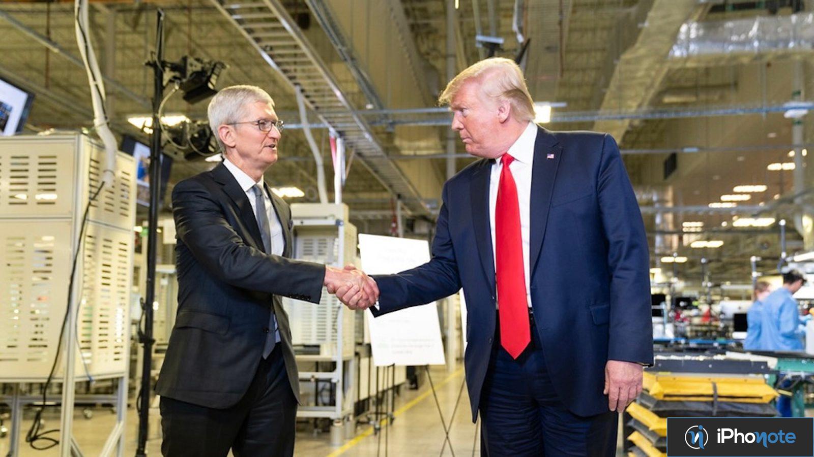 apple obtient exemption 100 tarifs importation puces engagement 100 milliards dollars