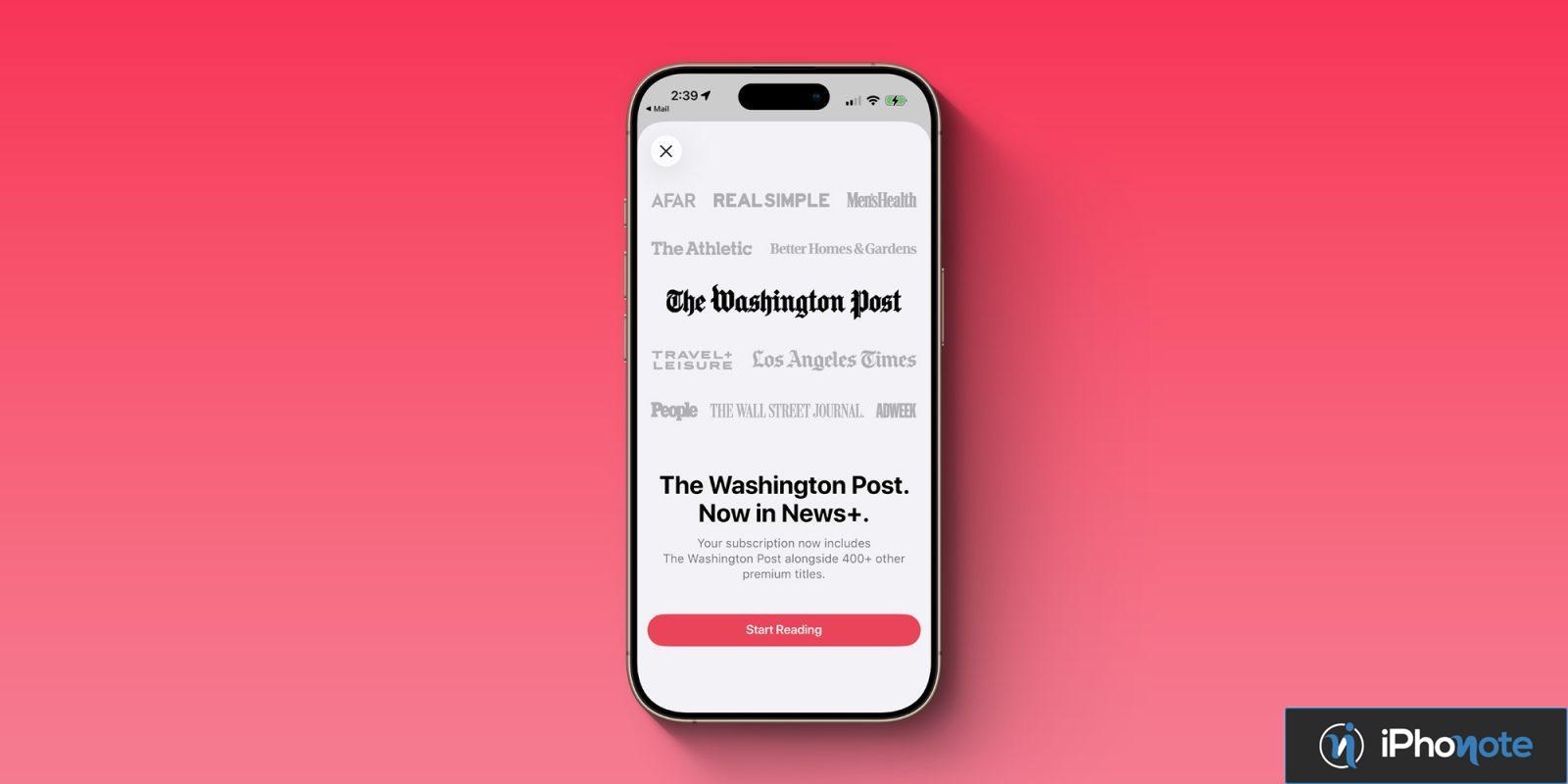 apple news accueille washington post frais supplementaires
