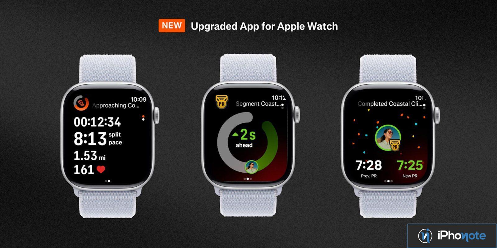 strava revise appli apple watch segments direct