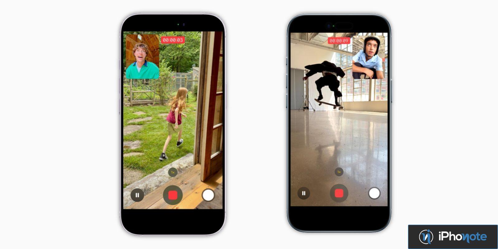 tous modeles iphone profitent enregistrement video double capture