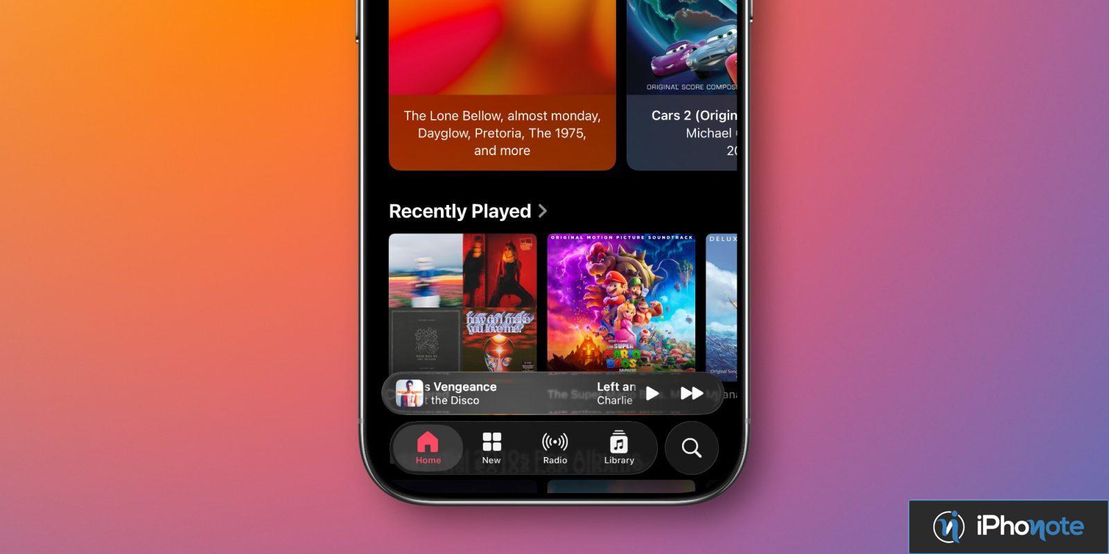 ios geste balayage pratique apple music