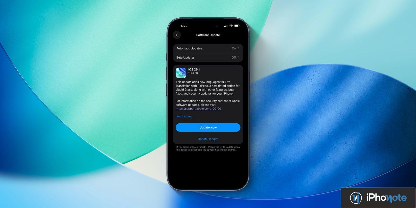 notes version officielles ios