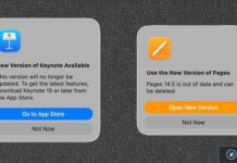 faut mettre jour pages numbers keynote freeform mac