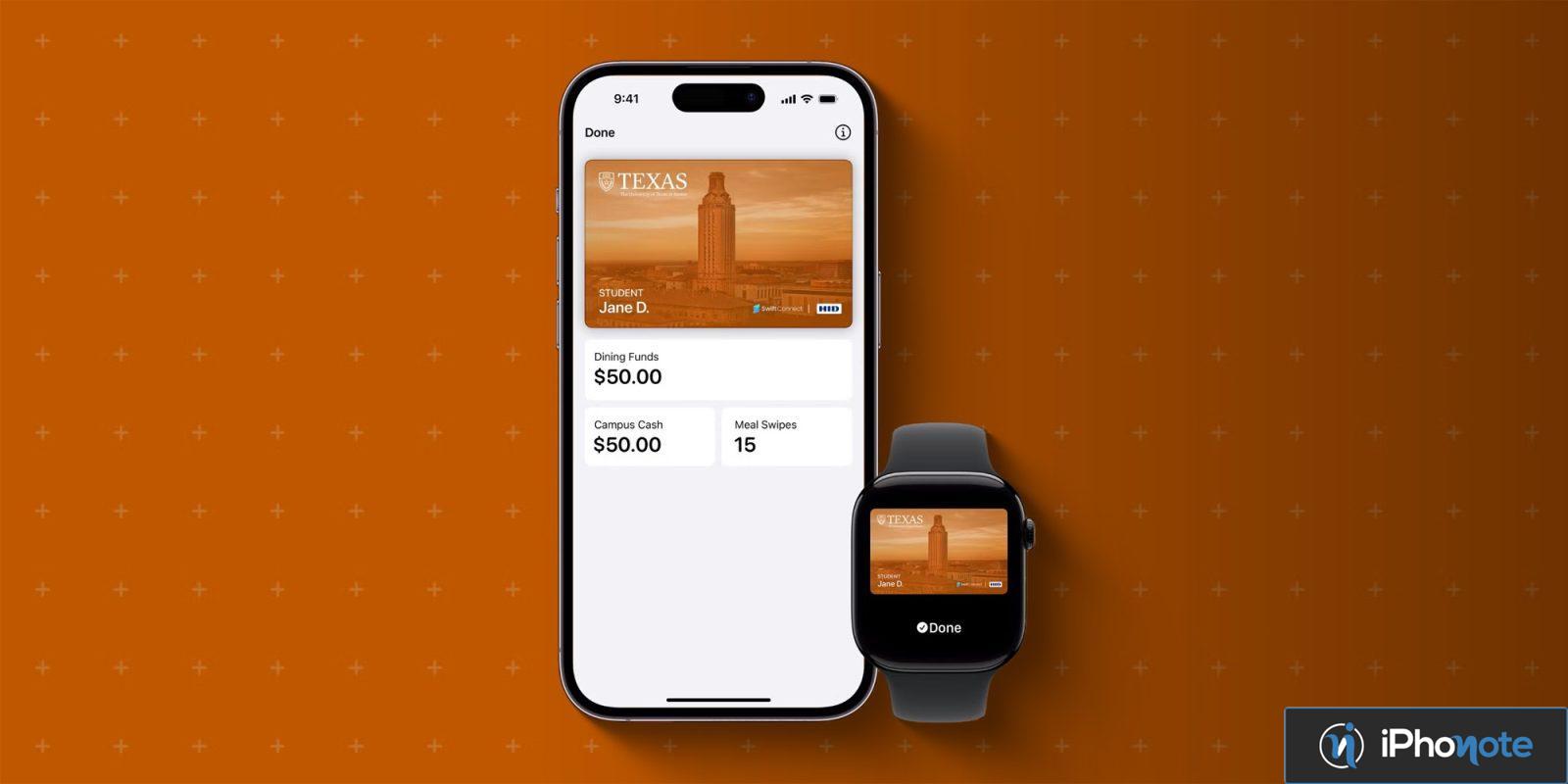 etudiants apple wallet etendent universite texas annee prochaine