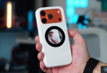 etui iphone innovant ecran tactile arriere selfies stockage extensible