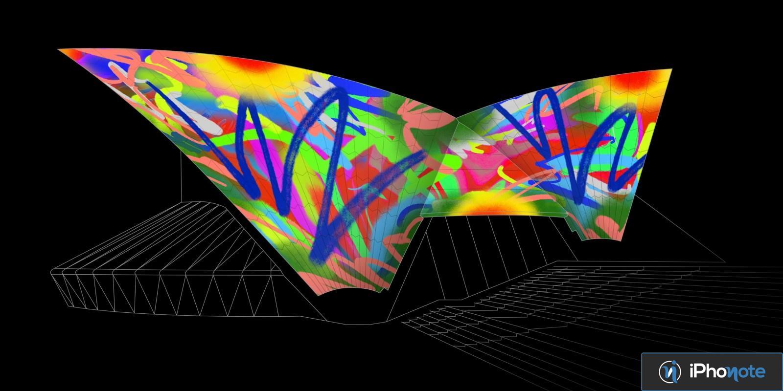 uvres art ipad illuminent voiles opera sydney