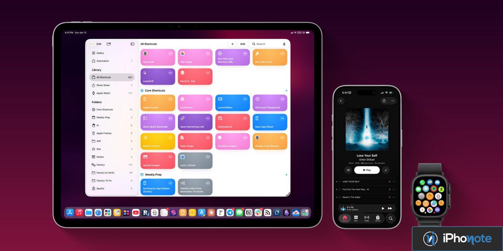 apple frames raccourci revise nouveau cli terminal