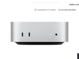 Le Mac mini à 599 $ est désormais en rupture de stock mac mini 599 desormais rupture stock
