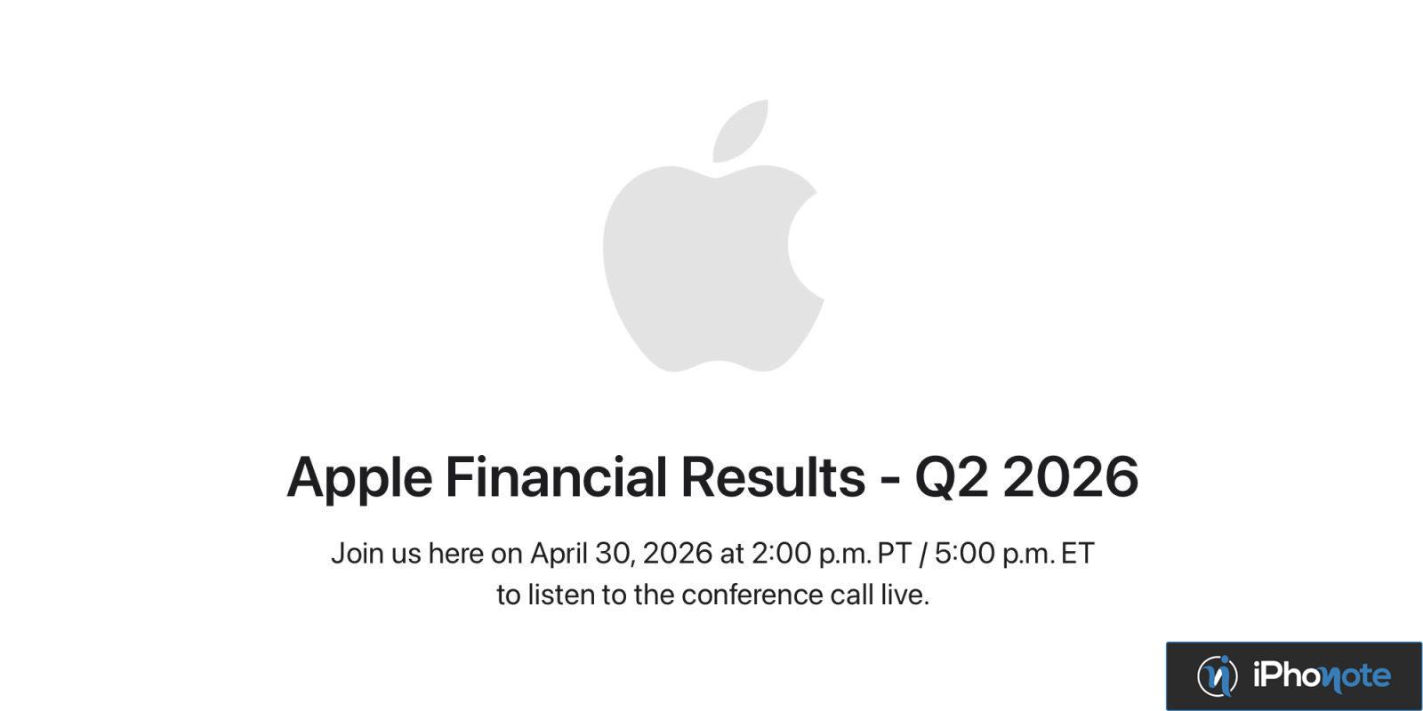 voici comment ecouter direct appel resultats deuxieme trimestre 2026 apple