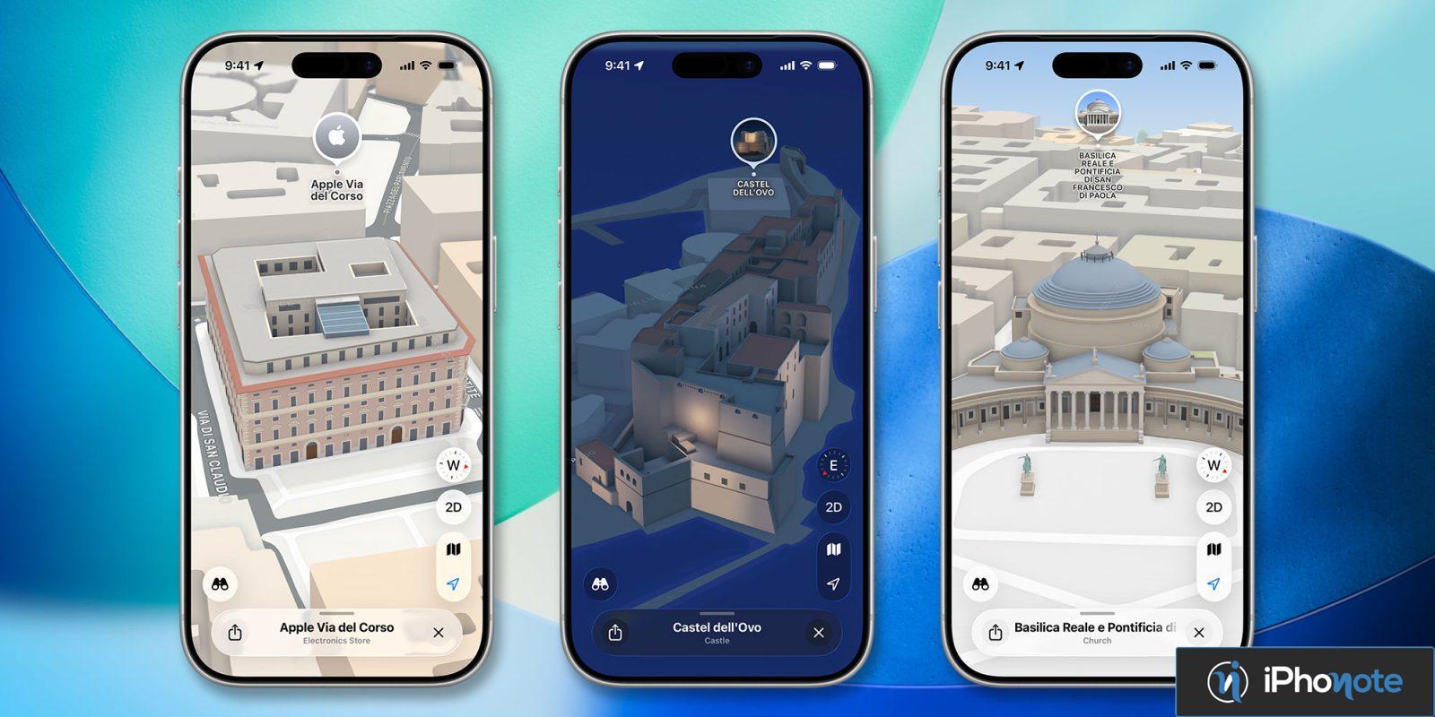 apple maps enrichit experience urbaine rome naples