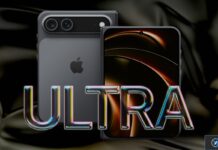 mysterieux iphone ultra apercu detaille maquette pliable