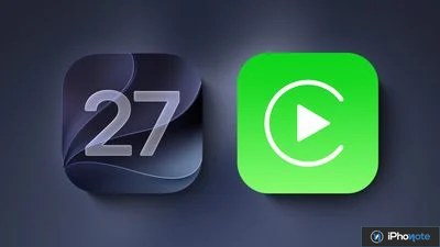 Icônes iOS 27 et lecture vidéo sur CarPlay