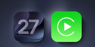 Icônes iOS 27 et lecture vidéo sur CarPlay