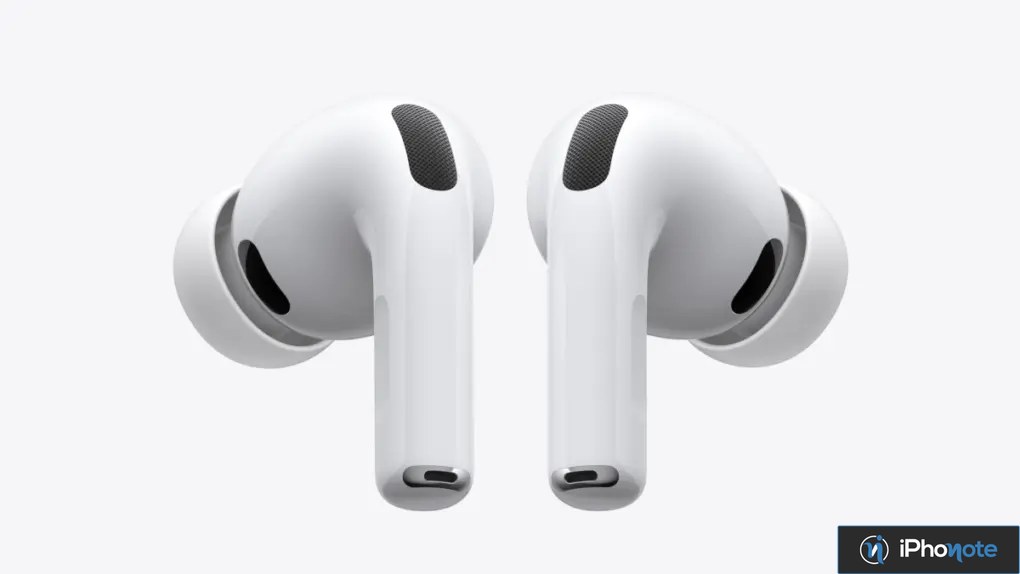 AirPods blancs vus de face sur fond blanc
